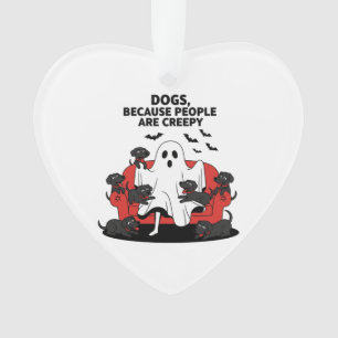 Ornamento Cachorro Assustador de Halloween Fantasma Assustad