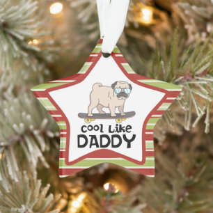 Ornamento Cachorro Bonito Legal Como Natal Pai