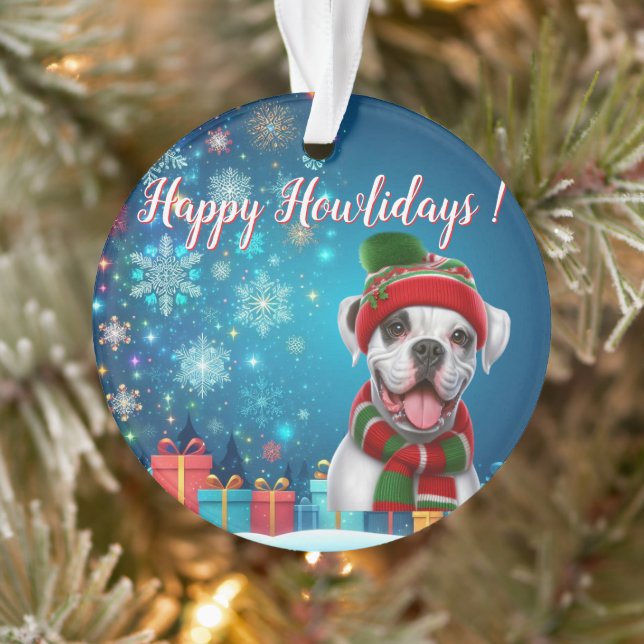Ornamento Cachorro Boxer Feliz Comoledogos ! (Árvore)