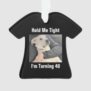 Ornamento Cachorro Branco Bonito Assustado em Virar 40 Anive