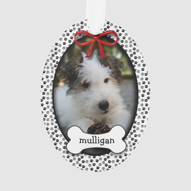 Ornamento Cachorro Primeiro Natal OU Comemorativo (Verso)