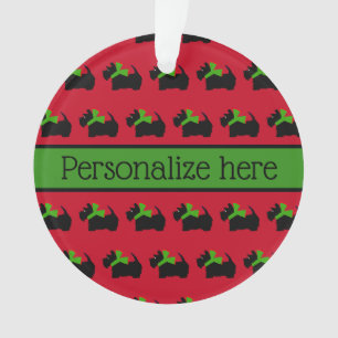 Ornamento Cachorro Scottie de Natal Personalizado