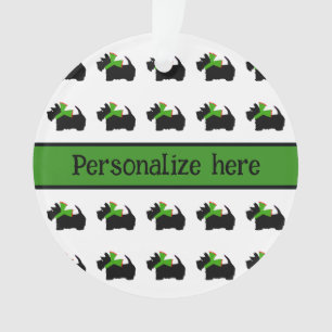 Ornamento Cachorro Scotty da Xadrez Personalizada