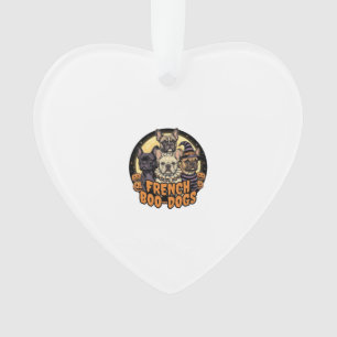 Ornamento Cães de Boo Franceses Design de Bulldog Francês de