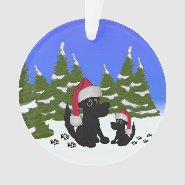 Ornamento Cães de Natal (Frente)