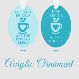 Ornamento Café e amigos adoram o coração.