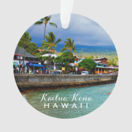 Ornamento Cais de Kailua Kona Havaí 2 Foto & Ano
