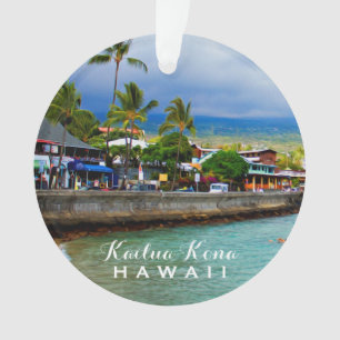 Ornamento Cais de Kailua Kona Havaí 2 Foto & Ano