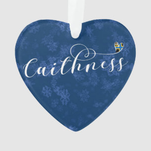 Ornamento Caithness Heart in Flag, Escócia