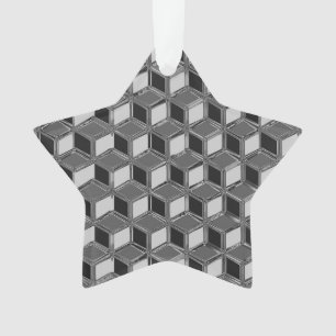 Ornamento Caixas de 3 d crômio - cinzas hemáticas