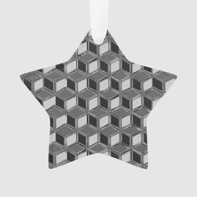 Ornamento Caixas de 3 d crômio - cinzas hemáticas (Frente)
