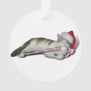 Ornamento Cali, o Gatinho da Cana de Doces de Natal