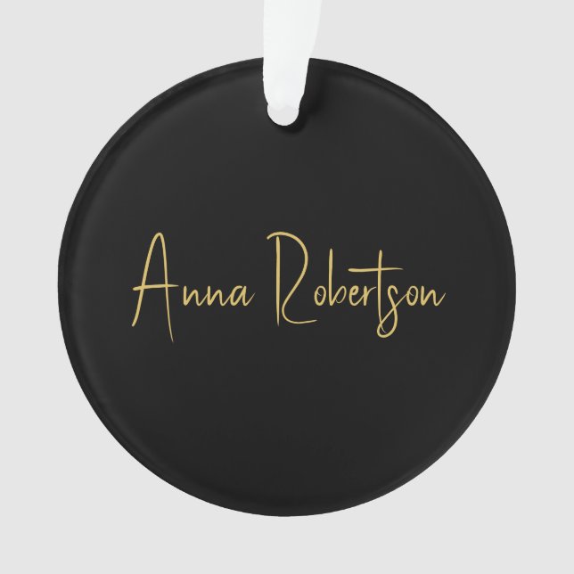 Ornamento Caligrafia profissional de tendências Douradas pre (Frente)