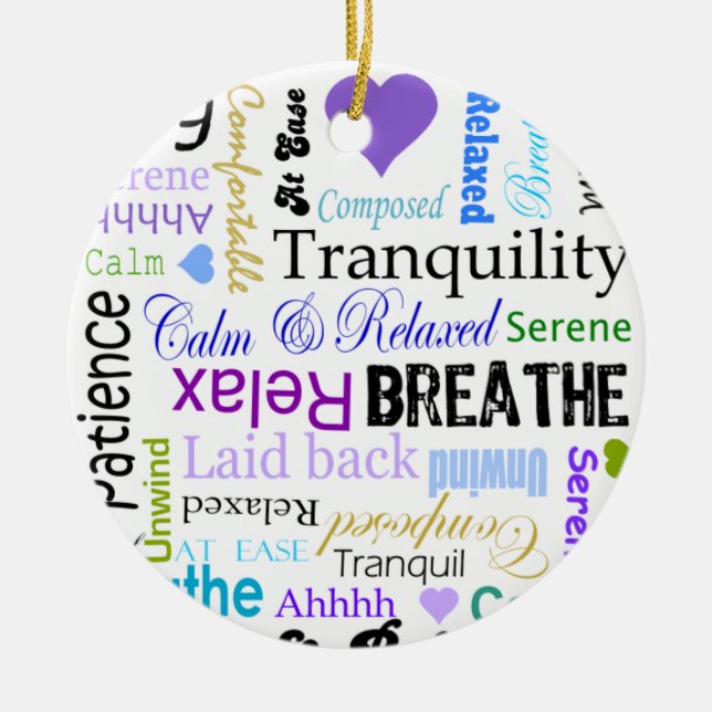 Ornamento calmo & relaxando do alívio de tensão da (Frente)