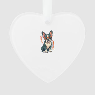 Ornamento Caminhada Vintage Vou Pensar Nisso French Bulldog 