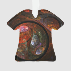 Ornamento Camisa Acrírica de Conexão Fluida-Abstrato
