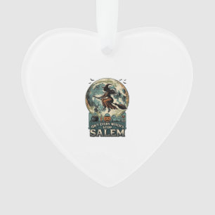 Ornamento Camisa Bruxa de Salem Gravura Vintage Humor Sinist