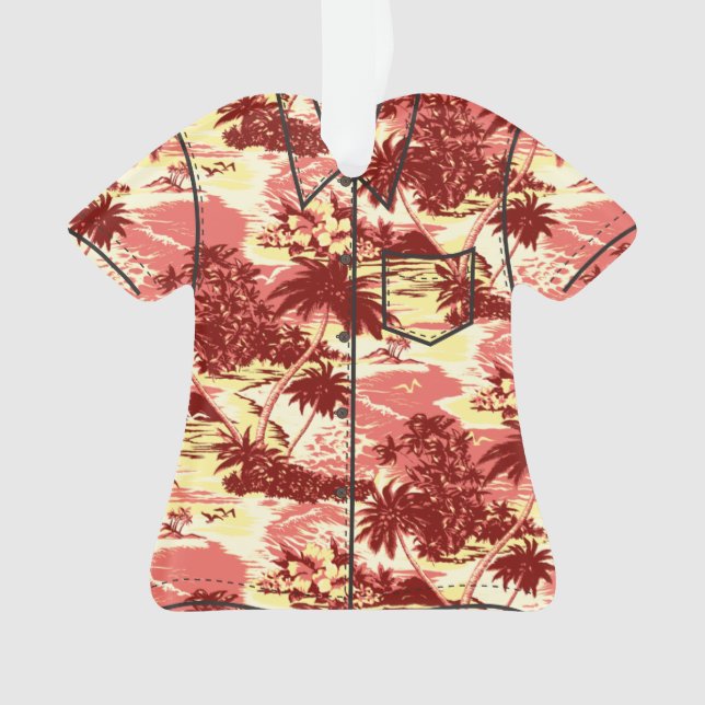 Ornamento Camisa cénico de ilha havaiana da baía de Napili (Frente)