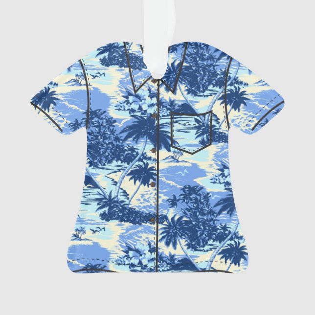 Ornamento Camisa cénico de ilha havaiana da baía de Napili (Frente)