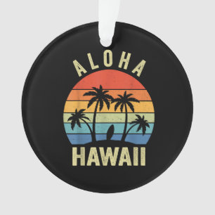 Ornamento Camisa da Ilha Havaiana Aloha Havaí Praia de Surf