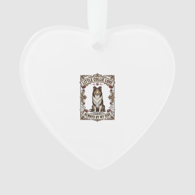 Ornamento Camisa de Amante de Cães Collie com Citação de Gra (Frente)