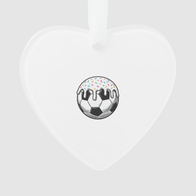 Ornamento Camisa de Bola de Futebol com Glacê Pingando Vinta (Frente)