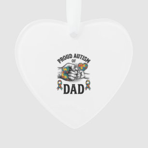 Ornamento Camisa de Conscientização de Autismo Orgulhoso do 