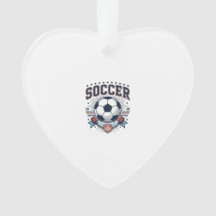 Ornamento Camisa de Emblema de Futebol Vintage Design_1