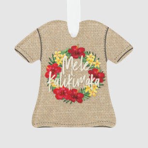 Ornamento Camisa De Feriado Tropical De Aloha