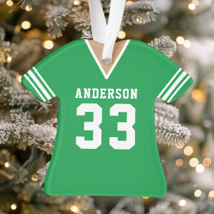 Ornamento Camisa de Futebol Verde Personalizada 