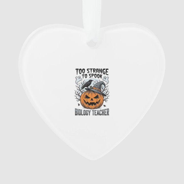 Ornamento Camisa de Halloween para Professor de Biologia Abó (Frente)