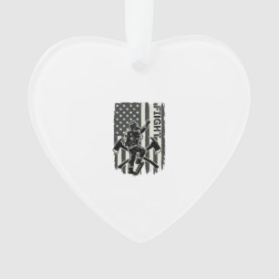 Ornamento Camisa de luta vintage do bombeiro bandeira Design