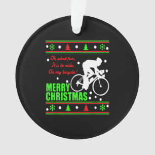 Ornamento Camisa de Natal Bicicleta
