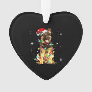 Ornamento Camisa de Natal de Cachorro Pastor Alemão Árvore d