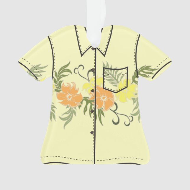 Ornamento Camisa de Paradiso Havaiano Hibiscus Aloha (Frente)