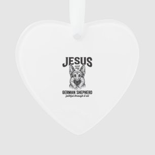 Ornamento Camisa de Pastor Alemão da Fé para Amor de Cão Cri