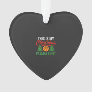 Ornamento Camisa de pijama de Natal de basquete