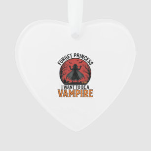 Ornamento Camisa de Princesa Vampira Assustadora Retro Desen
