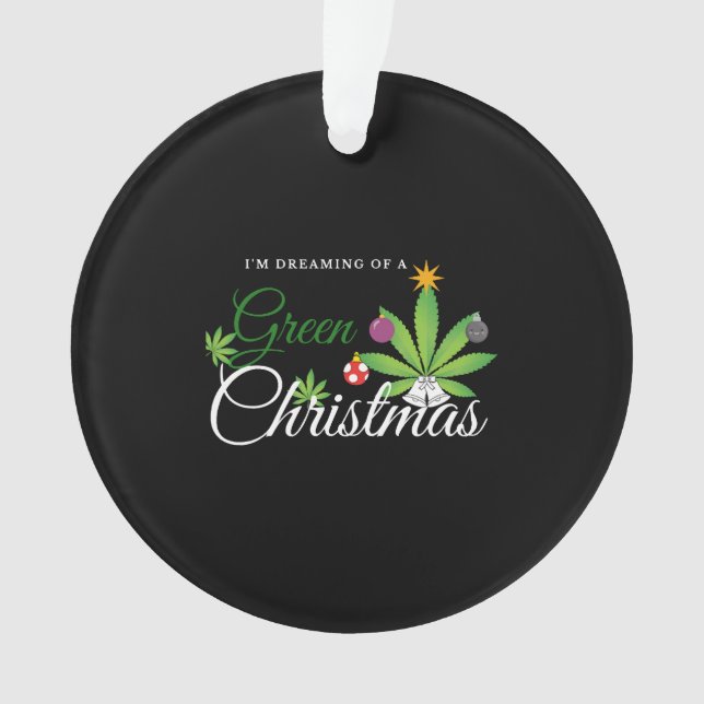 Ornamento Camisa de Semana Verde de Natal (Frente)