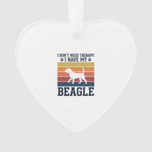Ornamento Camisa de Terapia de Cachorro Beagle Vintage Desig