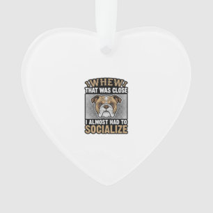 Ornamento Camisa de Vetor de Design Vintage de Bulldog Socia