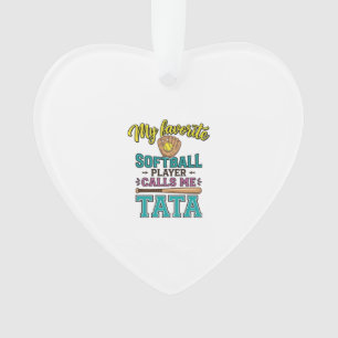 Ornamento Camisa do Jogador de Softbol Favorito Me Chama TAT