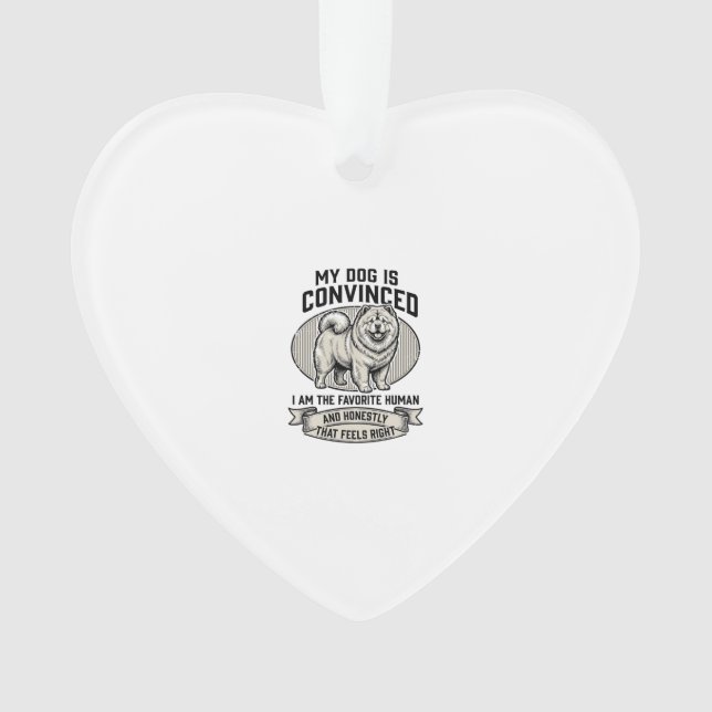 Ornamento Camisa engraçada para amantes de cães com Chow C g (Frente)