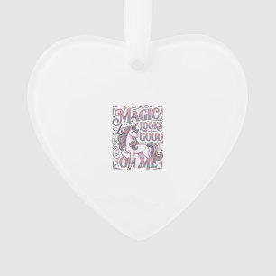 Ornamento Camisa Gráfica da Magia do Unicórnio Fica Bem em M