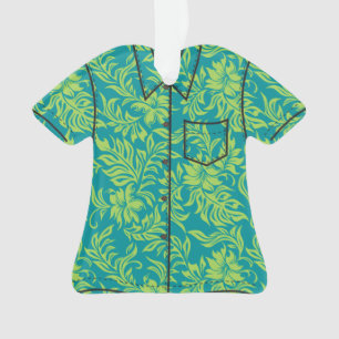 Ornamento Camisa havaiana da flora de Pareau do hibiscus de