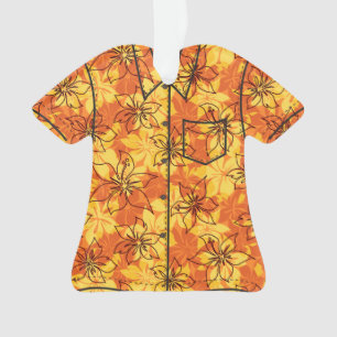 Ornamento Camisa havaiana de Camo do hibiscus de Olowalu
