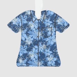 Ornamento Camisa havaiana de Camo do hibiscus de Olowalu