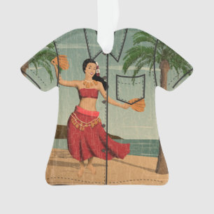 Ornamento Camisa havaiana de Mele Kalikimaka do vintage