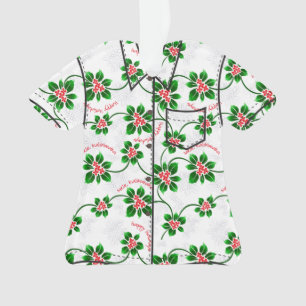 Ornamento Camisa Holly Mele Kalikimaka Xmas Aloha no Havaí