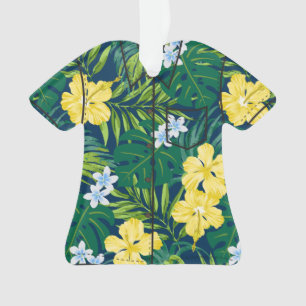 Ornamento Camisa Luna Hibiscus Garden Havaiana Aloha Marinho